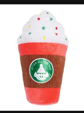 Barkbox Espresso Plush Toy with White 'Whipped' Top